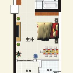 和居名爵户型图B02户型 1室1厅1 ...