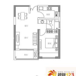 西水东中央生活区泓府2B1户型户 ...