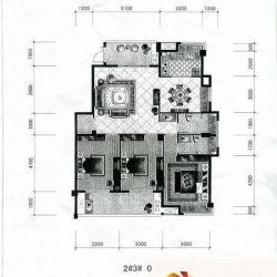 梅峰礼居2/3户型图