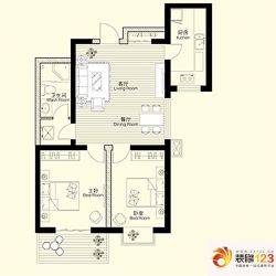 景泰花苑户型图7#户型C 2室2厅1 ...