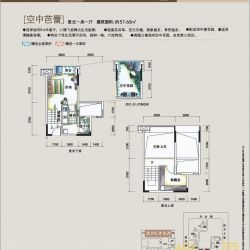 富通城三期户型图空中芭蕾(复式) ...