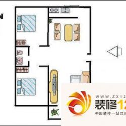 石家庄新华区政府宿舍新华区政府宿舍 1室 户型图.