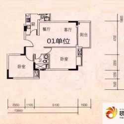 东方苑2号楼01户型户型图.