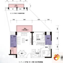 水榭春天6期5栋D-K户型户型图 ...