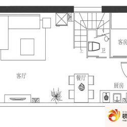 中央第五街2#j户型复式一层户型 ...