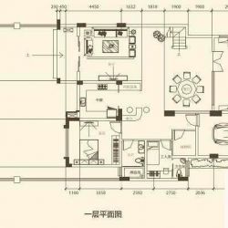 蓝泊湾户型图1-7#标准层D户型 5 ...