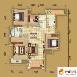 城建琥珀五环城户型图140平米 4 ...