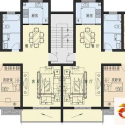 建邦皇嘉锦苑户型图A户型 3室2厅 ...