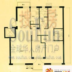 西山阳光水岸户型图2室2厅1卫1厨 ...