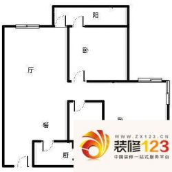 翡翠城三期户型图户型图 2室2厅1 ...