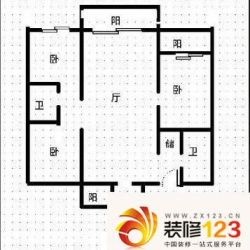 紫东梵谷户型图户型图 3室2厅2卫 ...