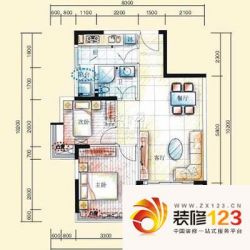 碧水龙庭户型图户型图 2室2厅2卫 ...