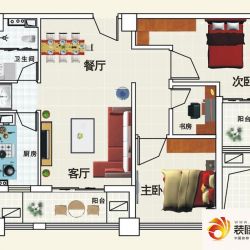 和居名爵户型图A07户型 3室2厅1 ...