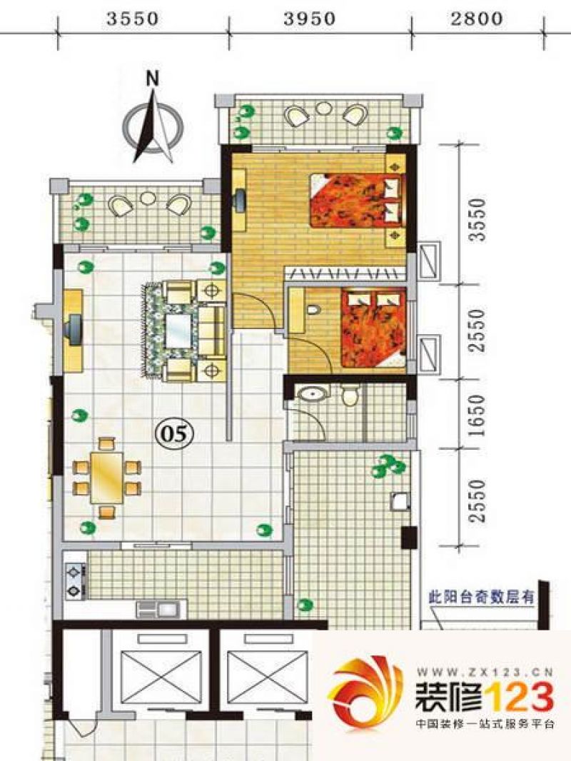 广州豪利花园豪利花园a栋02单元户型户型图.