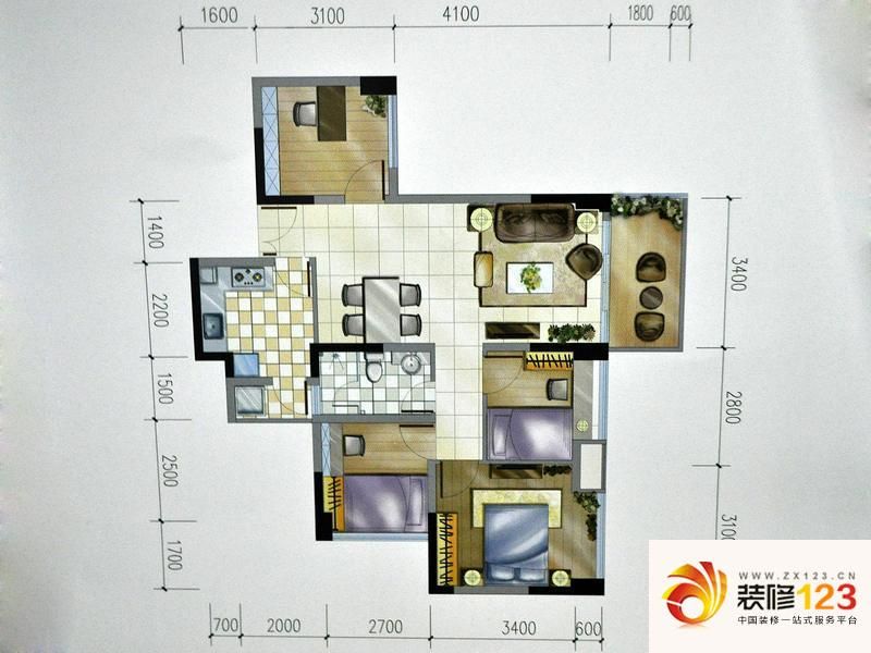 万象新天02户型户型图