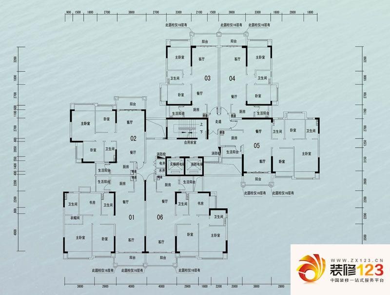 锦绣国际花城户型图41栋5-16层平.