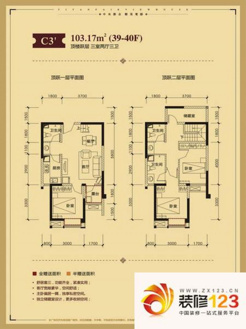 天朗锦邸c4'户型图