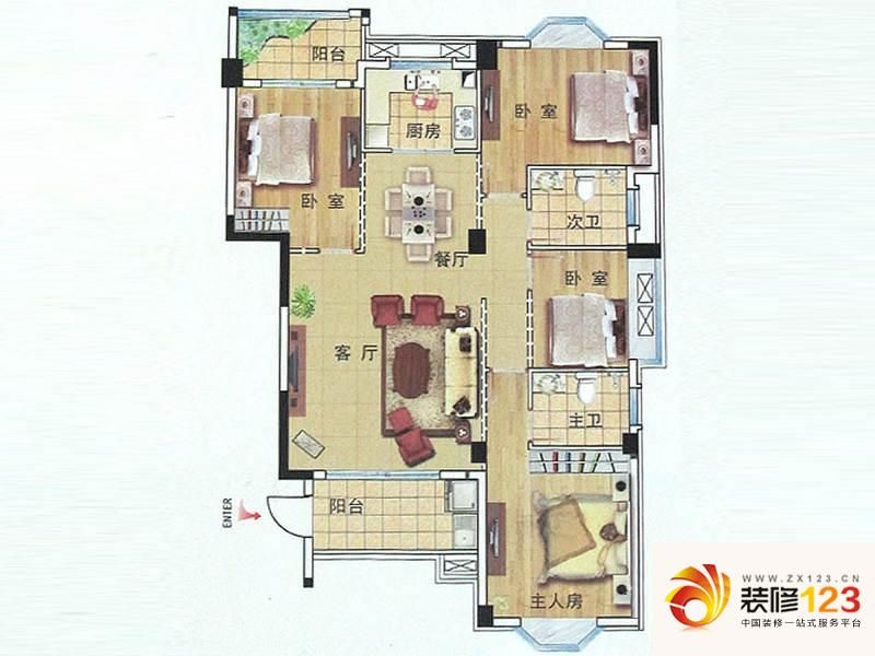 中胜财富天下C3户型户型图 ...