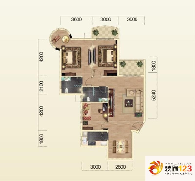 海滨城二期丽港新都户型图120O三 ...