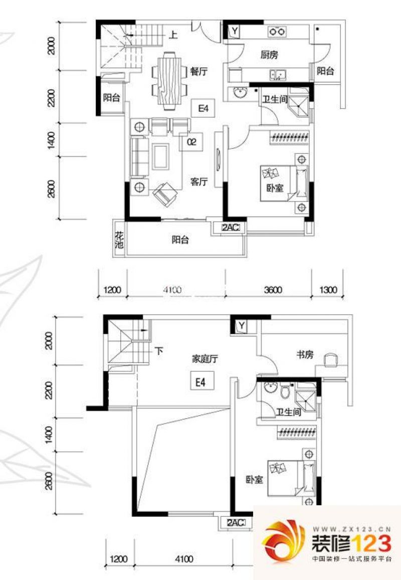 保利麓谷林语林语墅户型图3室2 .