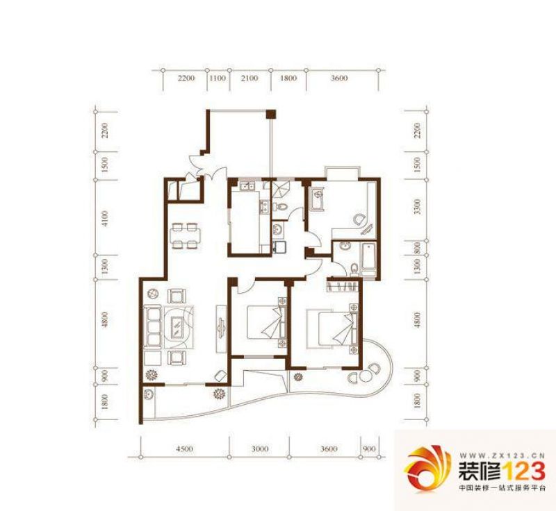 厦大南华路住宅户型图户型图 3室 ...