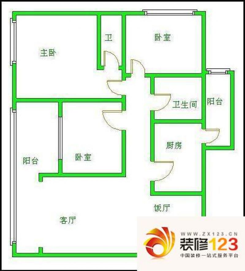 成都长城锦苑长城锦苑 3室 户型图图片大全-我的小区-成都装信通网