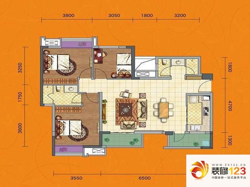 龙湖金楠天街A3户型图