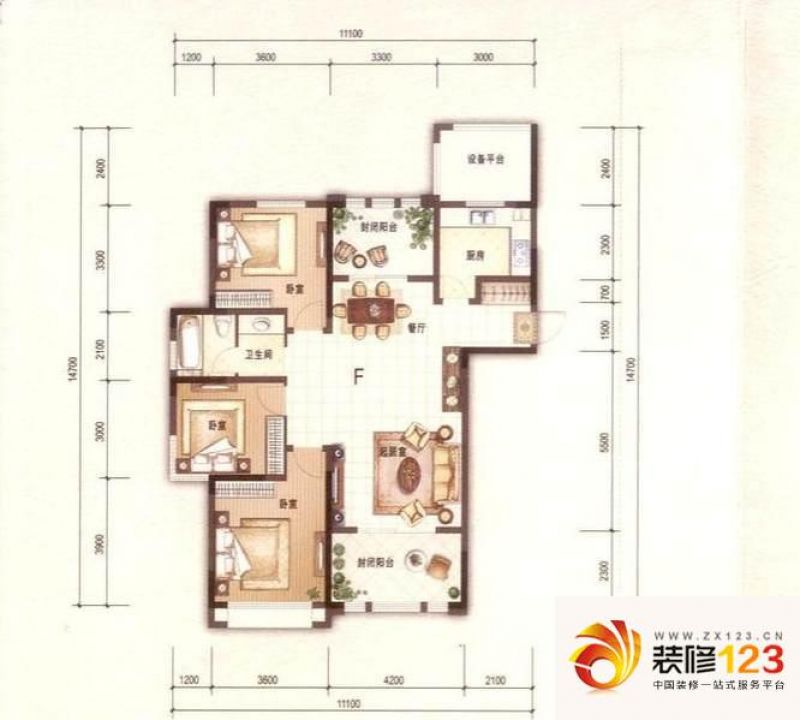 阳光帝景f户型户型图