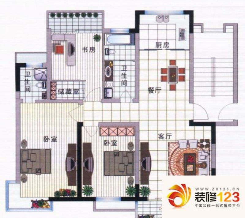 合肥新都会联邦花园新都会联邦花园 3室 户型图 .