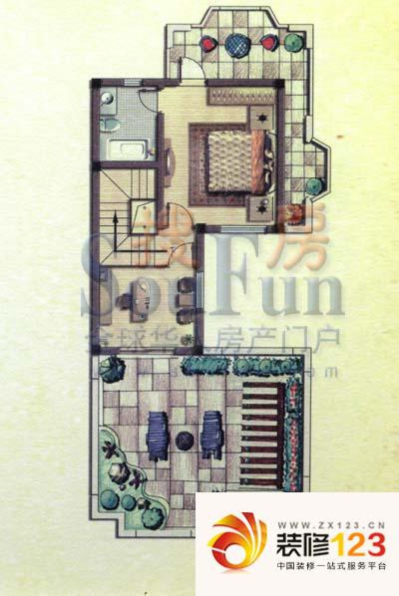 宁波半岛华府半岛华府户型图简爱b户型地下室.