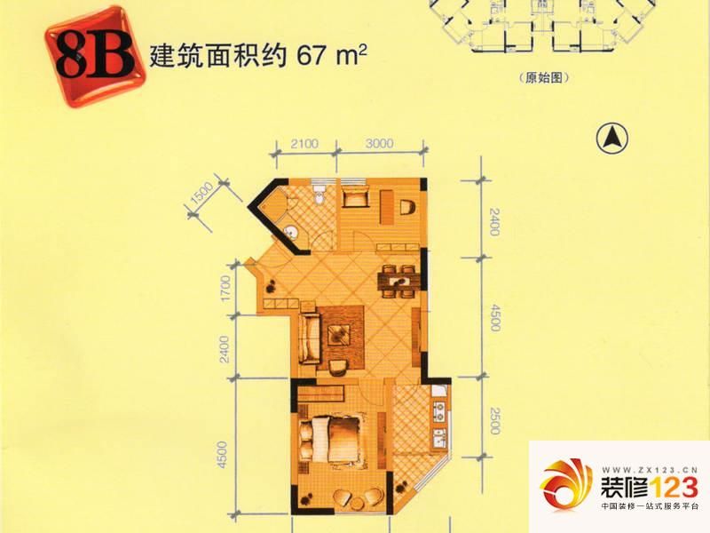 宝业桐城绿苑8b户型图