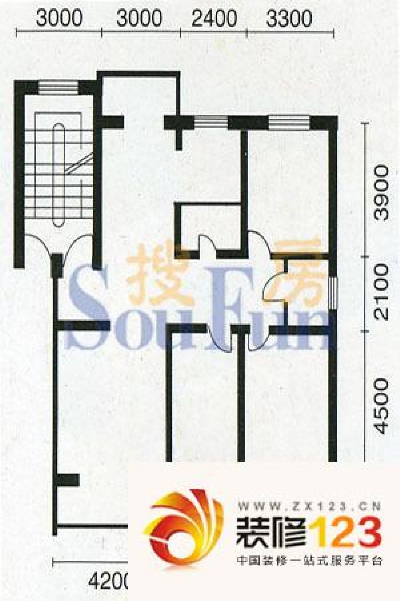 环北家园三期户型图3室2厅 .