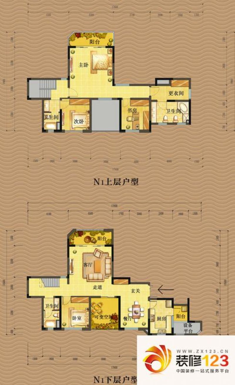 丽都花园丽府户型图二期4号楼n1.