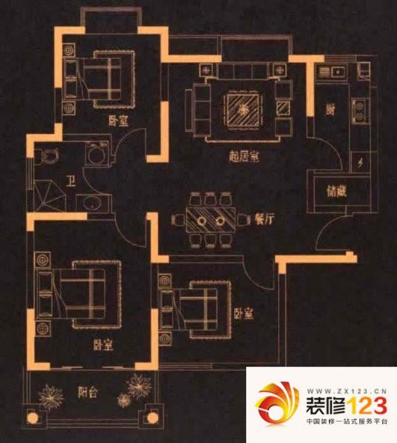 合肥铂爵公馆铂爵公馆户型图10-3 3室2厅2卫1 .图片