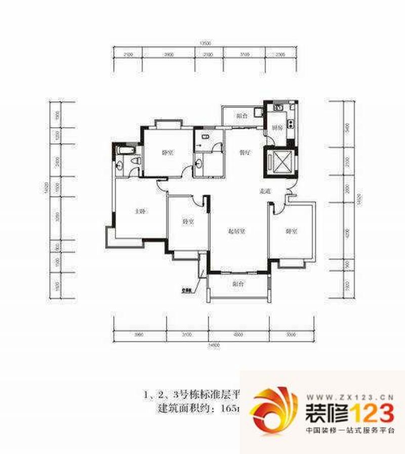 星语林汀湘十里b户型户型图 .