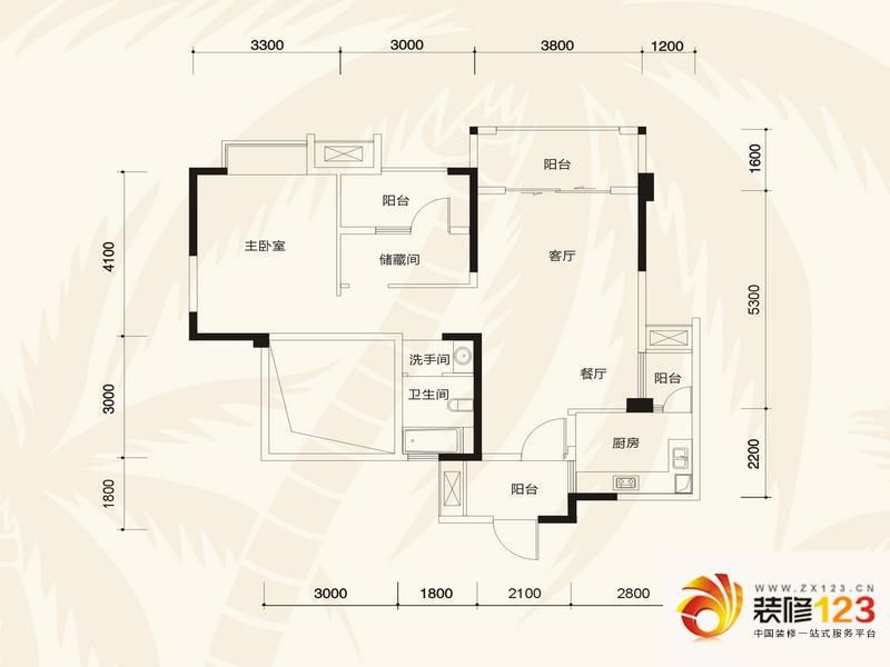 比华利国际城三期c户型户型图.