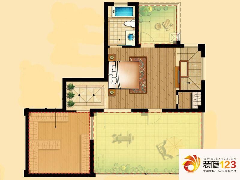 宁波君悦龙庭君悦龙庭户型图户型d跃层一层 2.