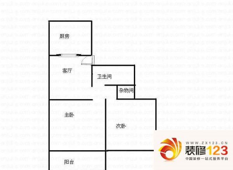 福顺新村 2室 户型图