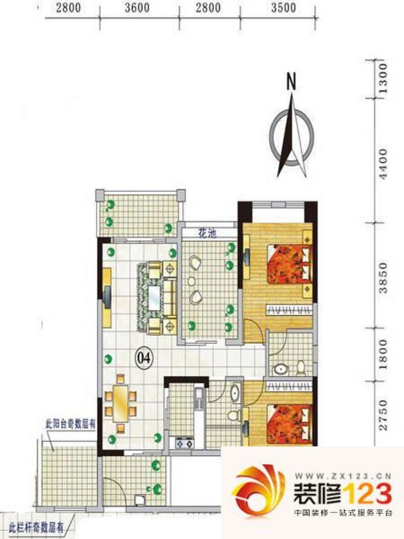 广州豪利花园豪利花园a栋02单元户型户型图.