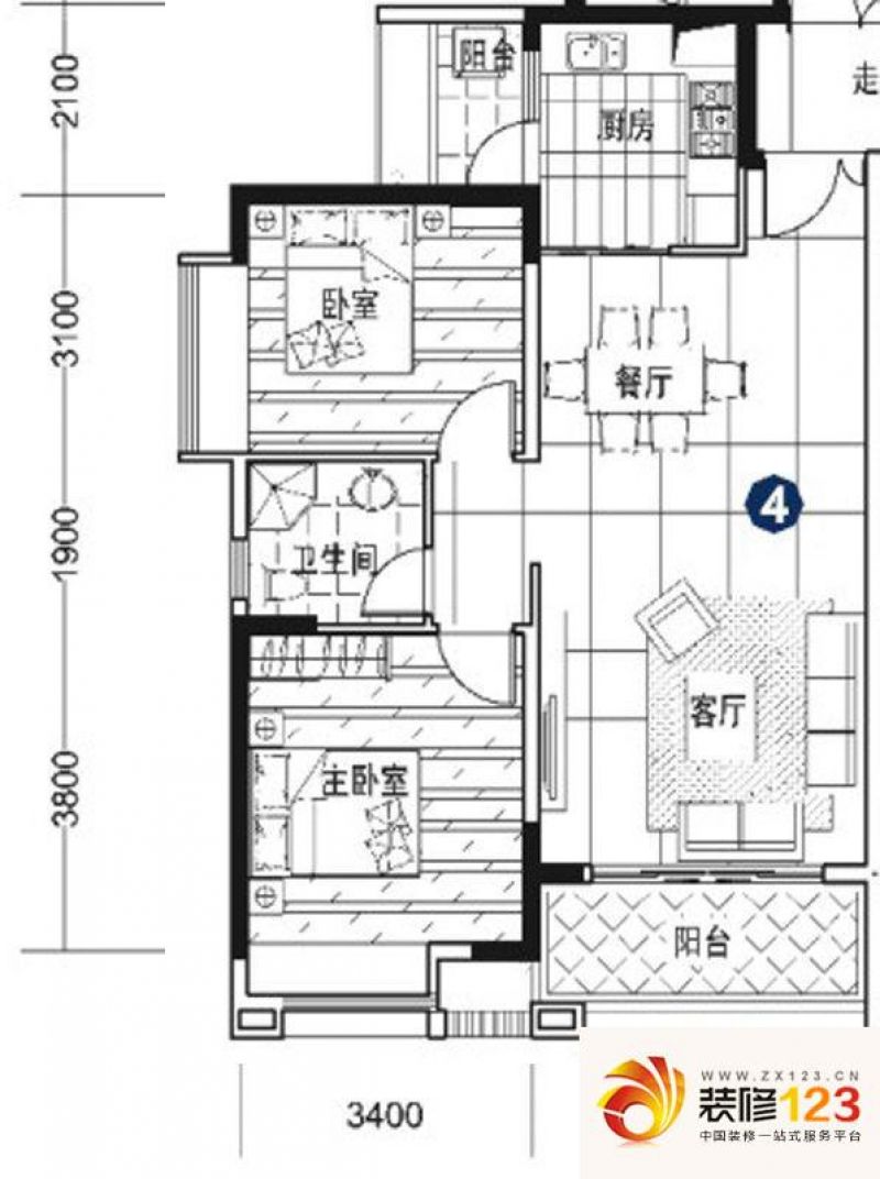 中天未来方舟户型图F6组团1栋4栋 ...