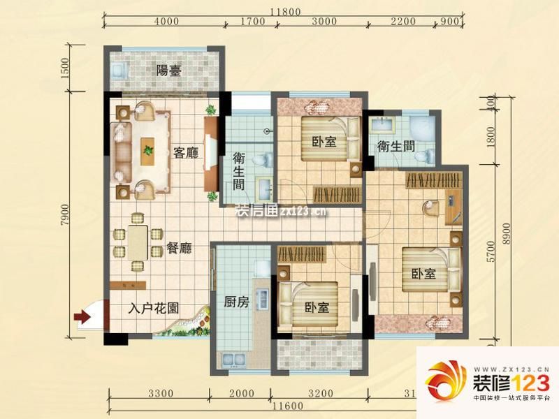 中山汇乔金色名都汇乔金色名都户型图户型图 3室2.