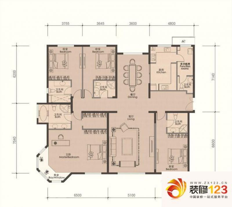 润泽公馆d3户型户型图