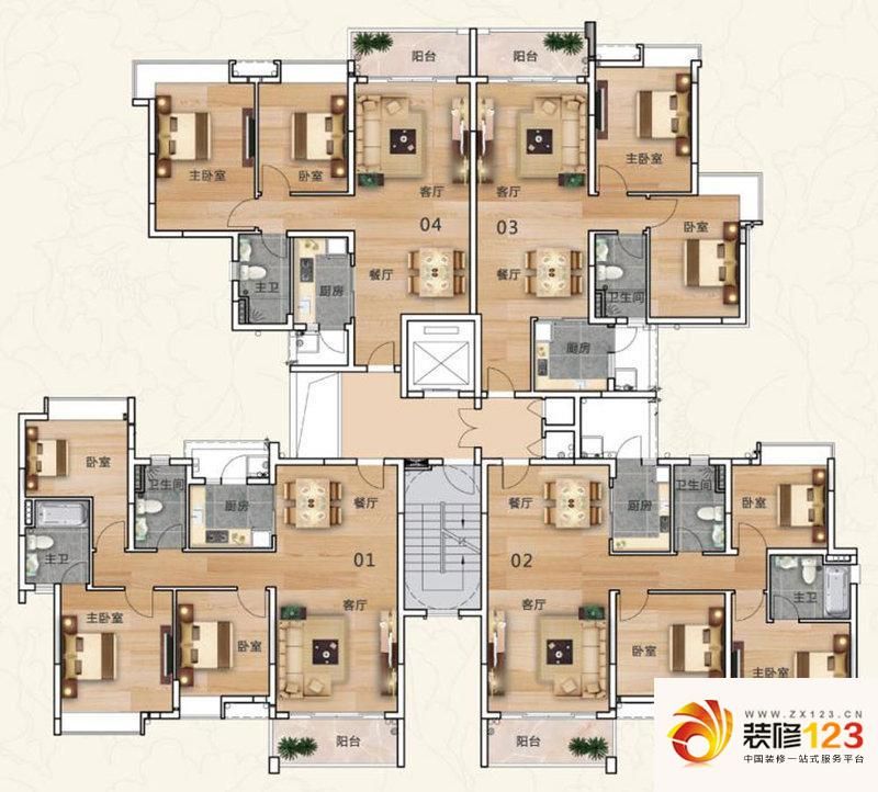 南沙云山诗意户型图12号楼平面.