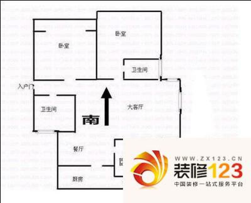 五号街坊 3室 户型图