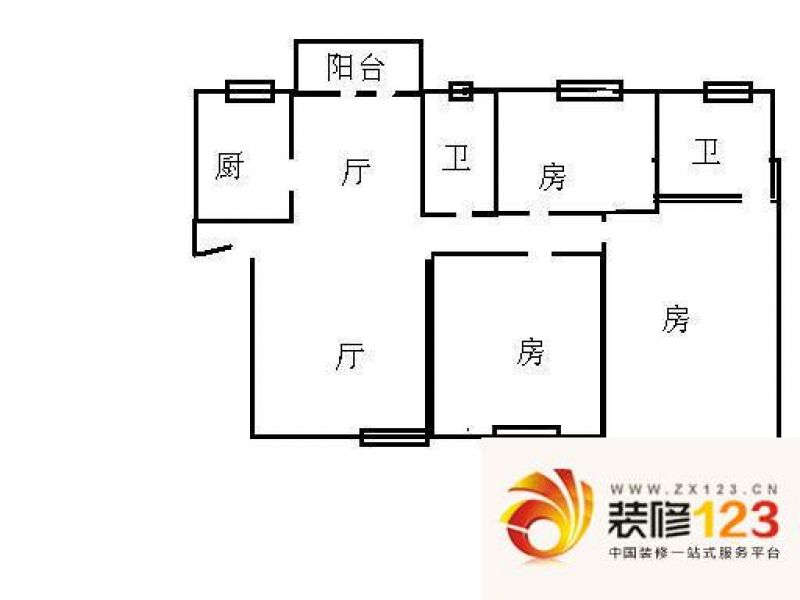 丰泰华园山庄 2室 户型图 .