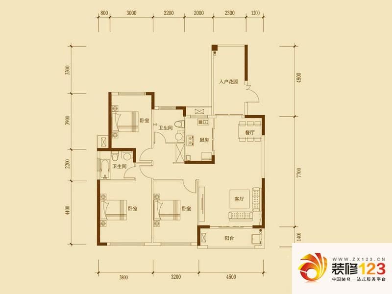 贵安新天地M户型户型图 ...