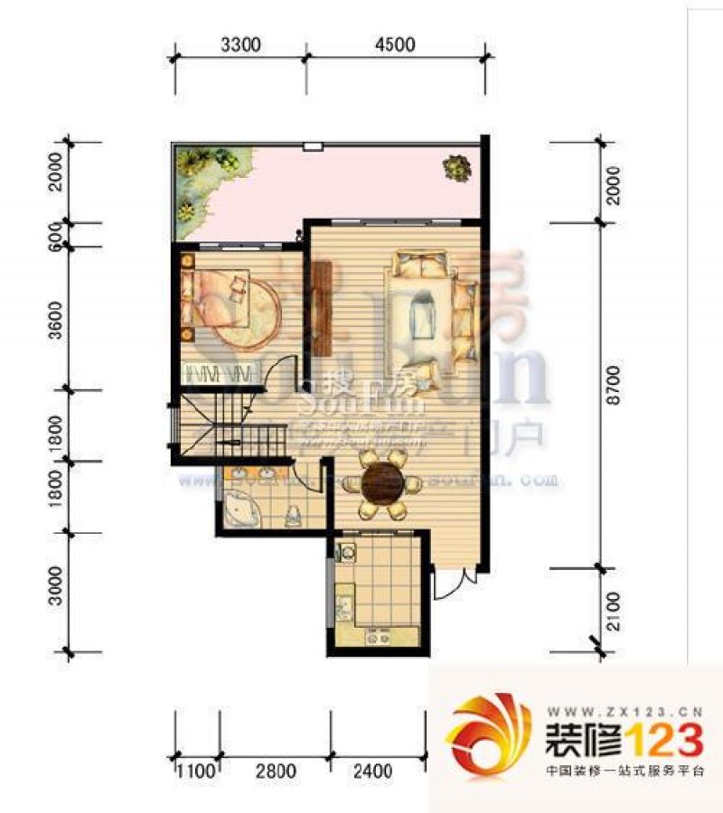 贵阳君临天下君临天下户型图140.01 3室2厅2卫.