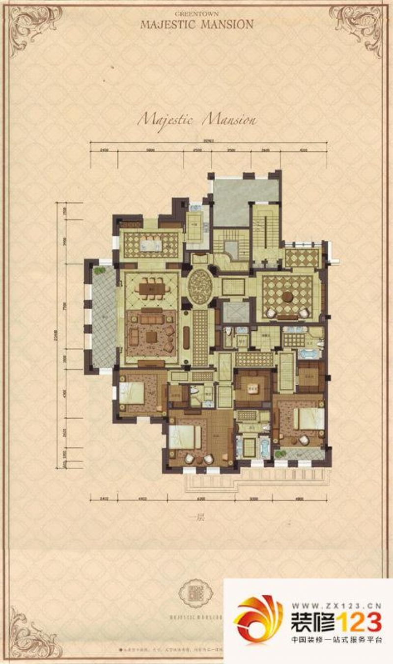 绿城苏州御园户型图平层官邸a户.