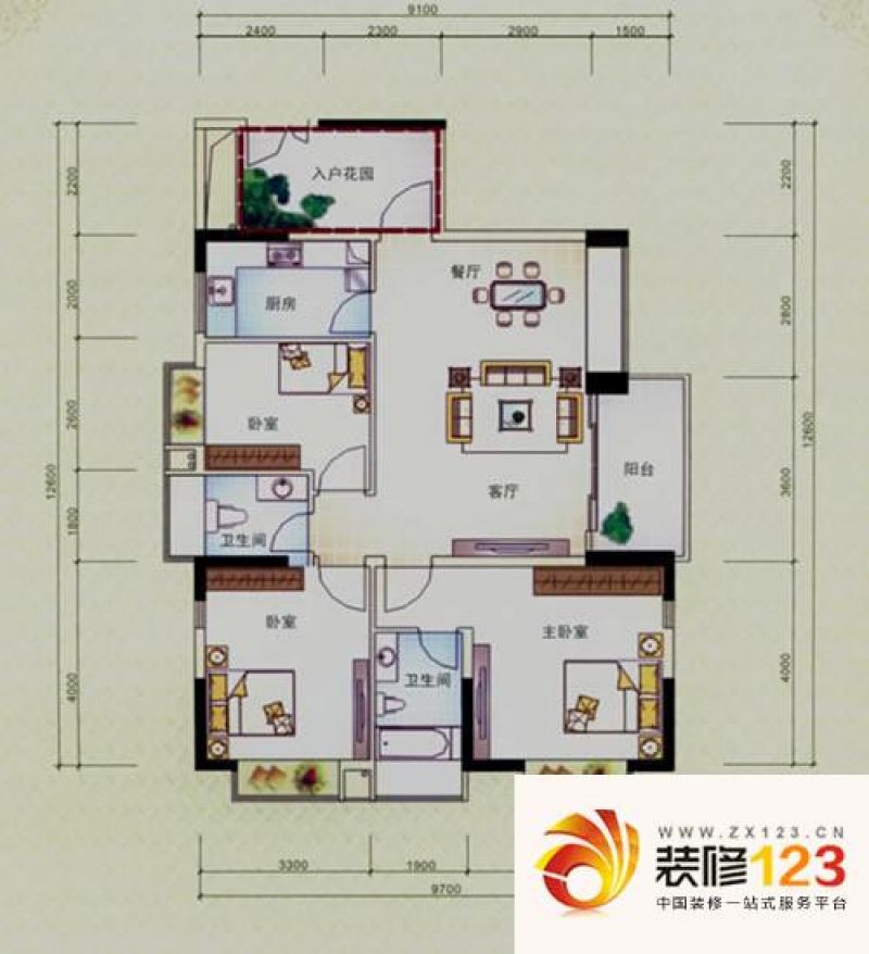 滨江花园户型图8栋华铂风采1单元 .