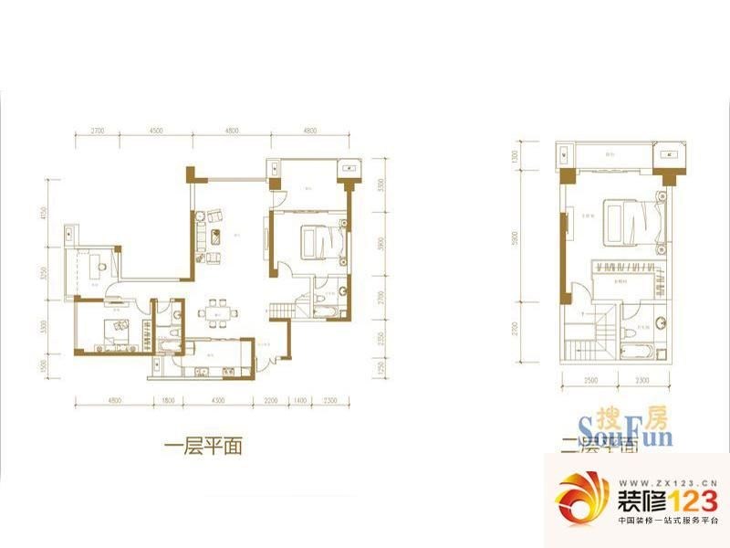 四海逸家户型图三期6号楼b户型 4.